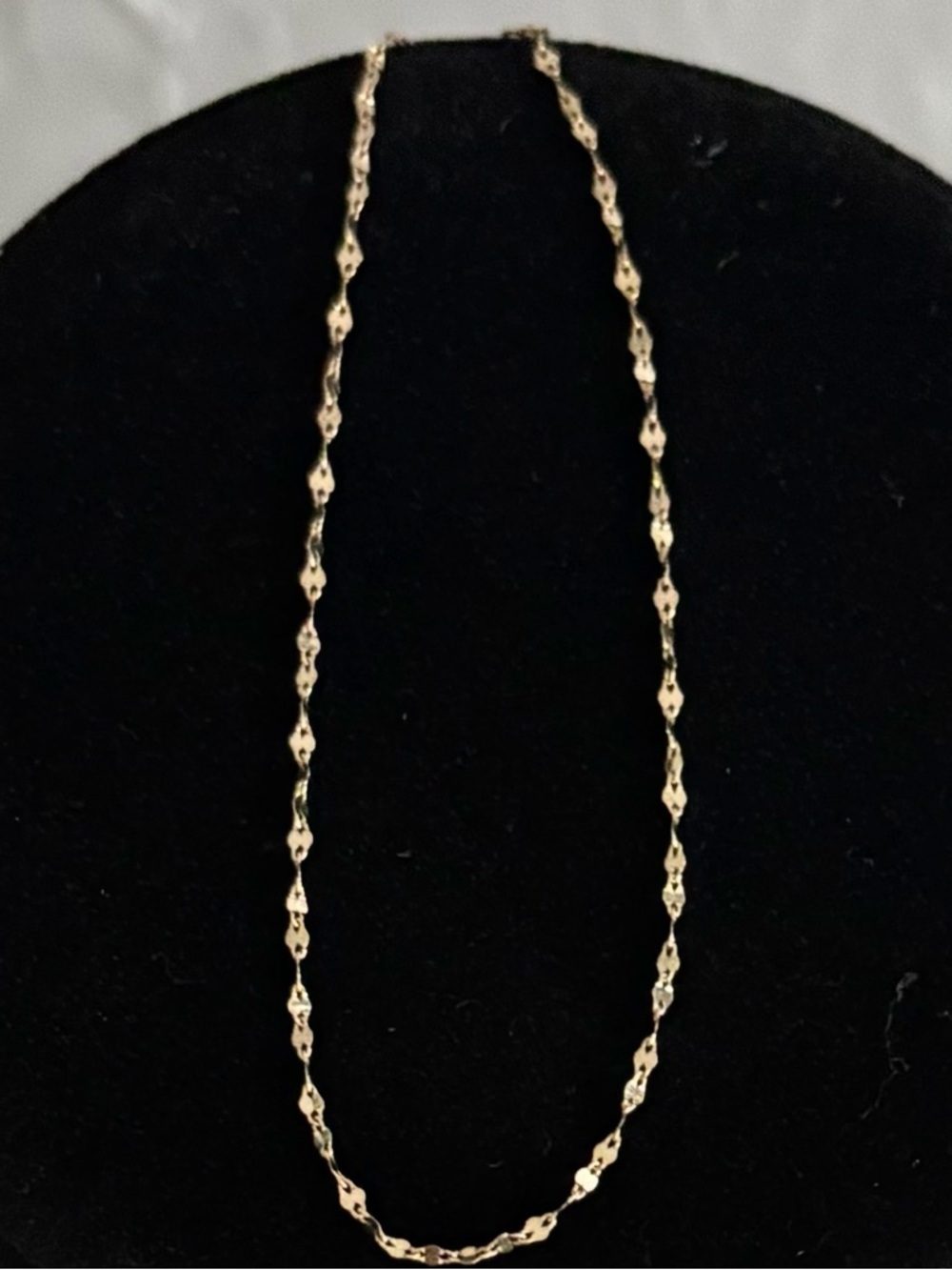 Delicate Gold 10k solid mirrored chain bracelet